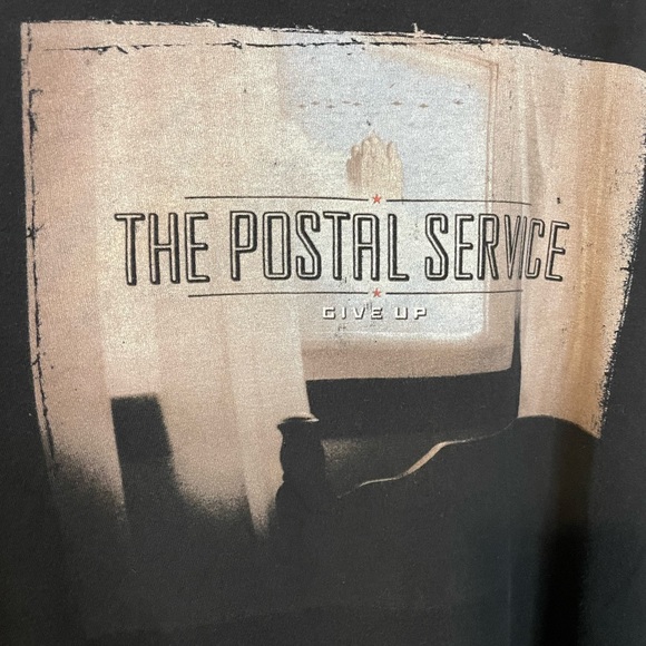 Tultex black The Postal Service graphic band tee sz L - Picture 2 of 12